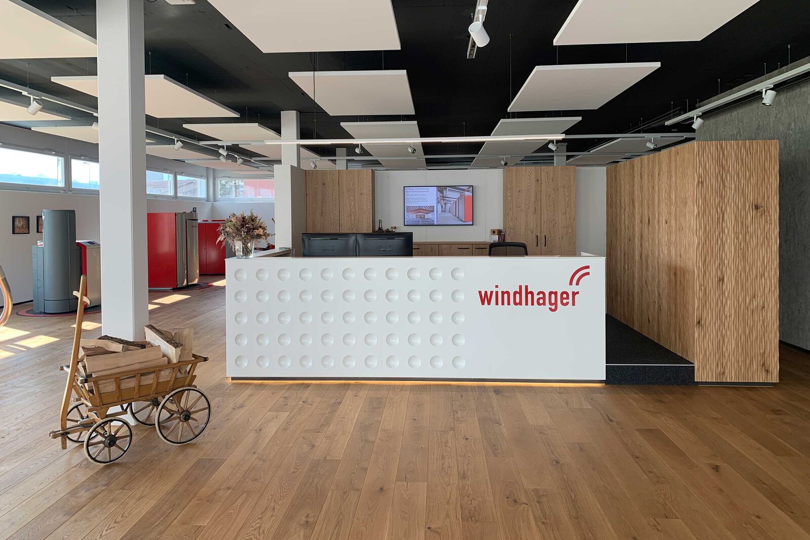 Der Showroom der Windhager Zentralheizung Schweiz AG ist anlässlich  des 100-jährigen Jubiläums in einen Neubau gezügelt.
