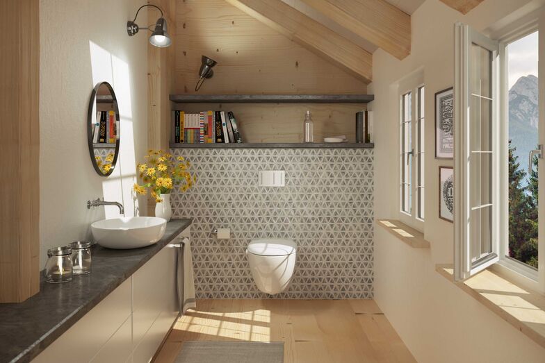 Das Dusch-WC «LaPreva P3» besticht durch eine verständliche Bedienung über Multifunktionstaste oder App, spülrandlose Keramik und ein klares Design. LaPreva AG, www.lapreva.com